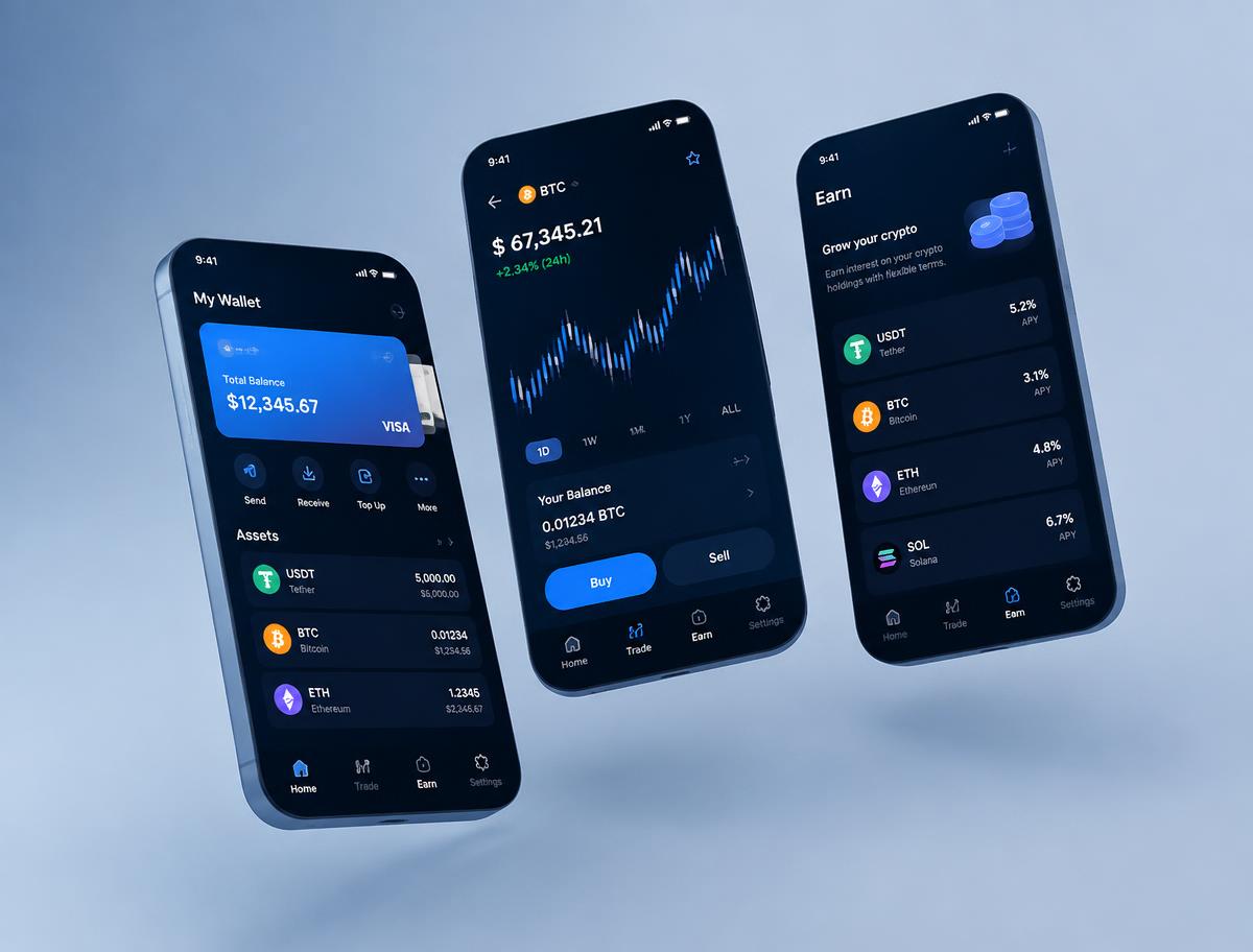 Axiom Finance mobile wallet app